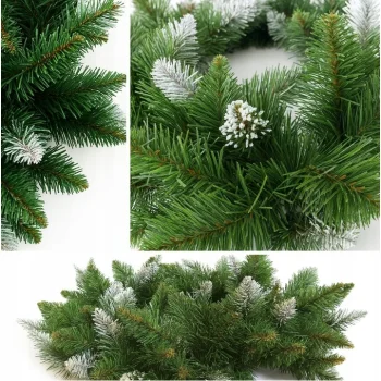 WIANEK świąteczny DEKORACJA OZDOBA NA ŚWIĘTA Na drzwi stół Ośnieżony 65 CM