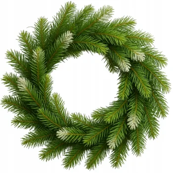 WIANEK świąteczny DEKORACJA OZDOBA NA ŚWIĘTA Na drzwi stół Ośnieżony 65 CM