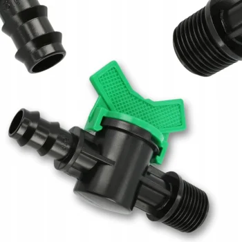 Zawór Zaworek linii kroplującej Odcinający GZ 3/4" Wtyk na wąż 16mm