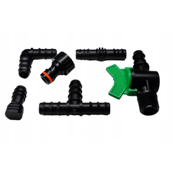 ZESTAW DO NAWADNIANIA KROPELKOWEGO LINII KROPLUJĄCEJ 42 ELEMENTY ZŁĄCZKI