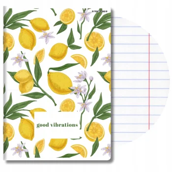 Zeszyt A5 w linię 60 kartek Linia z marginesem mix wzorów 60 g 1 sztuka