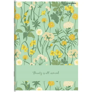 Zeszyt A5 w linię 60 kartek Linia z marginesem mix wzorów 60 g 1 sztuka