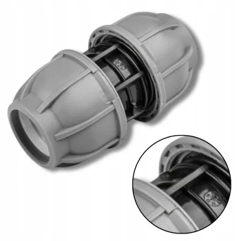 Złączka skręcana do rur węża PE fi 20 mm Łącznik Przelot Nawadnianie