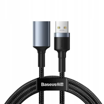 Kabel USB 3.0 przedłużacz BASEUS czarny 100cm 1m