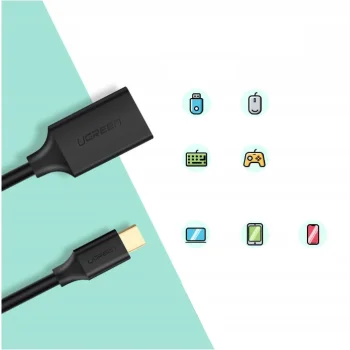 Adapter UGreen z USB 3.0 na USB Typ-C czarny