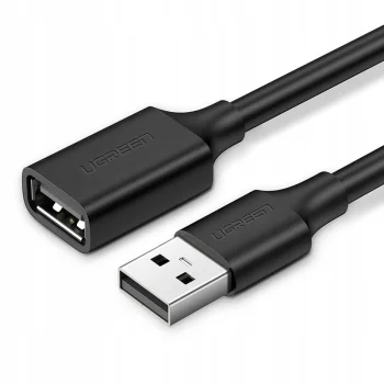 UGREEN Kabel USB 2.0 przedłużacz czarny 100cm 1m