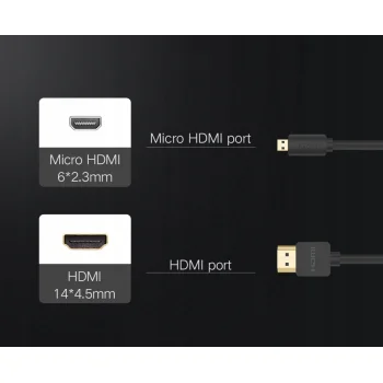 UGREEN Kabel micro HDMI HDMI 4K 3D 2160p 60Hz 1,5m