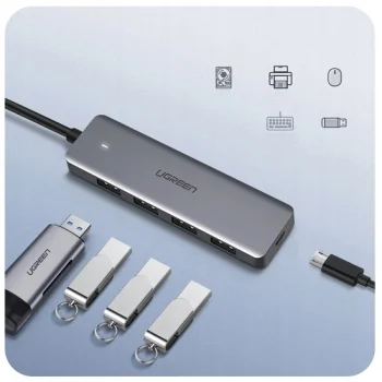 Ugreen Adapter Hub 4w1 USB 3.0 + micro USB