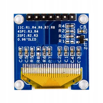 Wyświetlacz OLED SPI Niebieski Arduino 0.96 7Pin