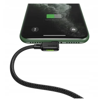 McDodo Kabel przewód USB - Lightning QC LED 1,2m