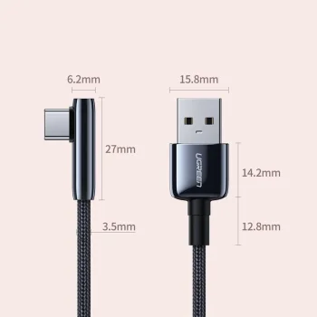 UGREEN Kabel Kątowy USB-C Huawei SuperCharge 5A