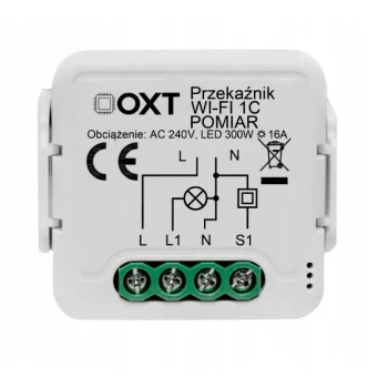 OXT Sterownik 1ob 1-kanałowy z pomiarem WiFi TUYA
