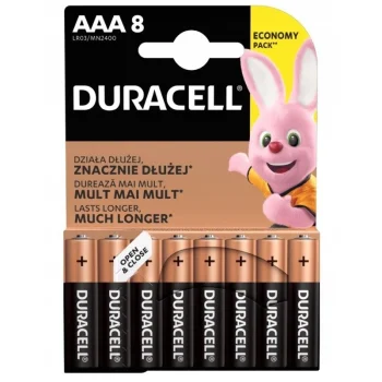 Duracell Bateria alkaliczna LR03 AAA R3 1,5V 8szt