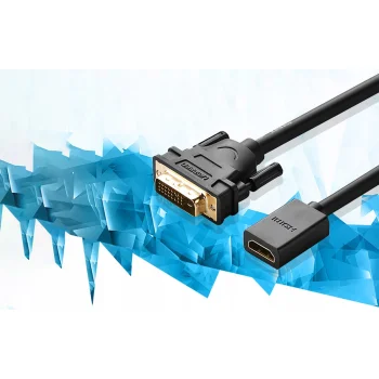 UGREEN Kabel HUB DVI 24+1 PIN Żeński HDMI 15cm