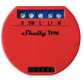 Shelly 1 PM - Przekaźnik WiFi z POMIAREM prądu