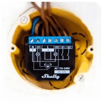 Shelly Plus 2PM - 2-kanałowy Rolety, Światło WiFi