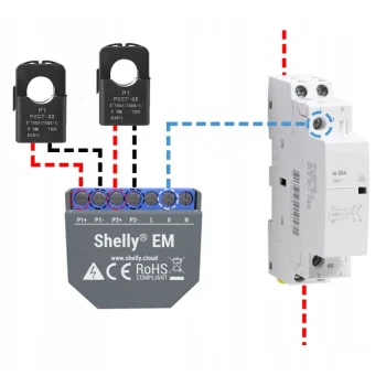 Shelly EM Sterownik Pomiar prądu 2CH 2 kanały WiFi