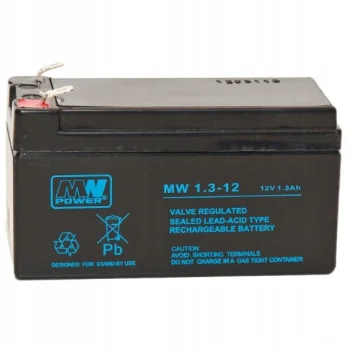 MW Power Akumulator bateria alarmu AGM 12V 1,3 Ah