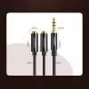 Rozdzielacz audio AUX UGREEN 2 wyjścia słuchawkowe kabel jack 3,5mm 25cm