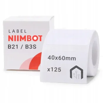 NIIMBOT Etykiety Termiczne Białe B21 40x60mm x 125