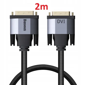 Baseus dwukierunkowy kabel przewód DVI do DVI 2m