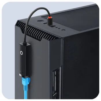 Baseus przenośny Adapter Karta Sieciowa USB LAN do RJ45 100Mbps