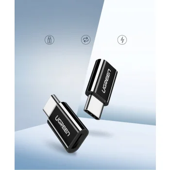 Ugreen adapter przejściówka z micro USB na USB Typ C czarny