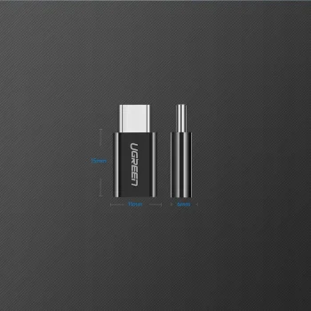 Ugreen adapter przejściówka z micro USB na USB Typ C czarny