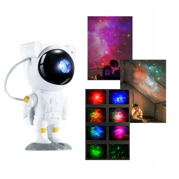 Projektor Gwiazd Galaktyki do pokoju dziecka Lampka LED Astronauta