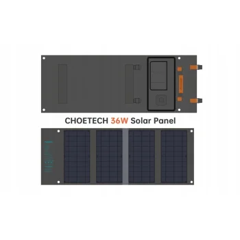 Choetech - Ładowarka USB solarna przenośna turystyczna panel słoneczny 36W
