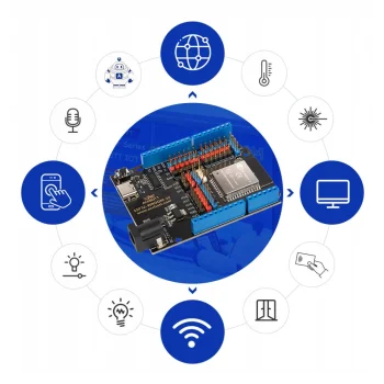 Płytka edukacyjna ESP-32 Wroom-32 NodeMCU WiFi z układem UNO R3 USB-C