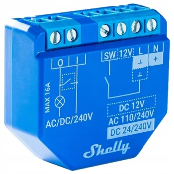 Shelly Plus 1 przekaźnik WiFi Dopuszkowy 16A 230V