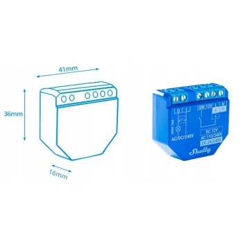 Shelly Plus 1 przekaźnik WiFi Dopuszkowy 16A 230V