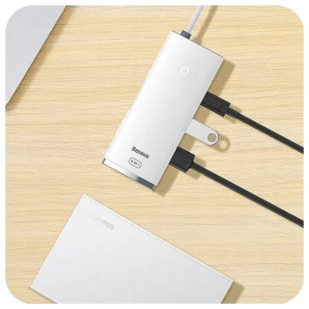 Baseus Hub Adapter 6w1 USB-C 2x USB 3.0 HDMI TF SD