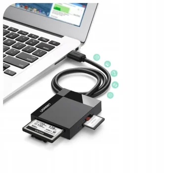 Przenośny Czytnik kart pamięci 4w1 USB 3.0 do 5Gbps SD micro SD CF MS 50cm