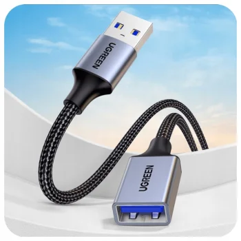 UGREEN Wytrzymały Kabel Przedłużacz USB 3.0 - 2m - Szybki transfer 5Gbps