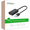 UGREEN Karta dźwiękowa muzyczna adapter JACK USB