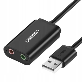 UGREEN Karta dźwiękowa muzyczna adapter JACK USB