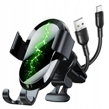 Zestaw JELLICO Uchwyt Grawitacyjny z Ładowarką Indukcyjną na Kratkę Qi 15W