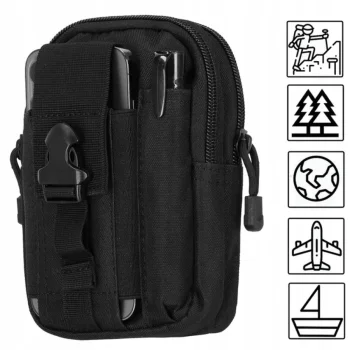 Pas Taktyczny Militarny z Saszetką Torbą Biodrówką Klamra QUICK Relase 24kN