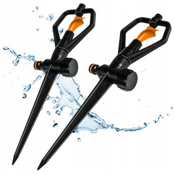 2 x Obrotowy Zraszacz Ogrodowy Wbijany Motyl 360 stopni do Trawnika Bradas