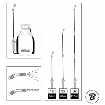5L Mały Opryskiwacz Ręczny Ciśnieniowy do opryskiwania Roślin Lanca Bradas