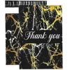 50x Foliopaki Kurierskie 310x420 z Podziękowaniem Thank You Złoty Marmur