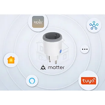 Gniazdko WiFi Matter SMART 16A 3600W z pomiarem licznikiem TUYA HomeKit