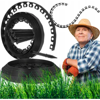 Obrzeże Trawnikowe 10m 6cm + 30 kotw - Obrzeże Ogrodowe 60mm Border