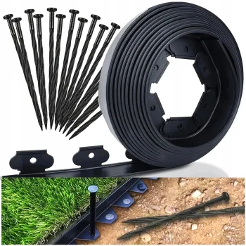 Obrzeże Trawnikowe 10m 6cm + 30 kotw - Obrzeże Ogrodowe 60mm Border