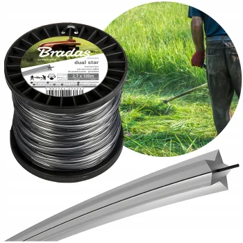 Żyłka do kosy podkaszarki GWIAZDKA WZMACNIANA Tnąca 2,7mm x 100m Bradas