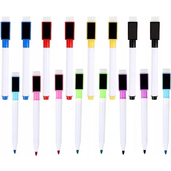 Markery Pisaki Suchościeralne Zestaw Do Tablic Suchościeralnych 12 kolorów