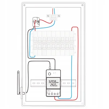 Licznik Energii Prądu WiFi 100A z Anteną Sonoff POWCT + Stycznik Beznapięciowy eWeLink