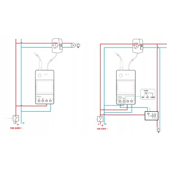 Licznik Energii Prądu WiFi 100A z Anteną Sonoff POWCT + Stycznik Beznapięciowy eWeLink